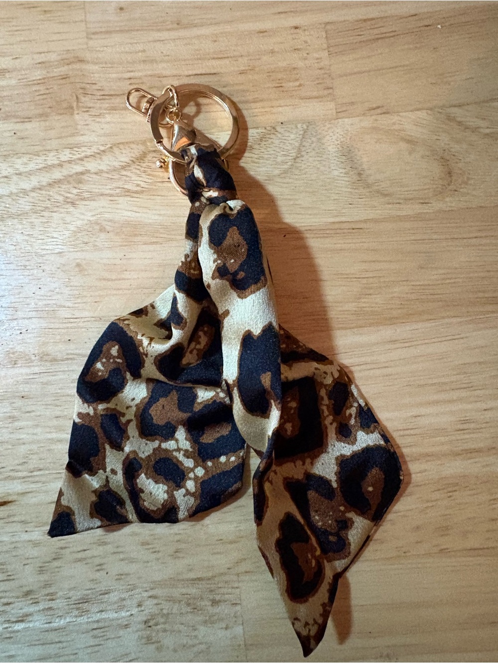 Leopard Print Scarf bag charm
